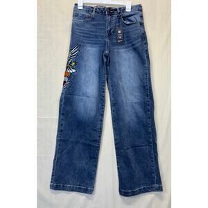Ed Hardy Brave Hearts Wide Leg Jeans Women’s Size 28 Y2K Retro Denim